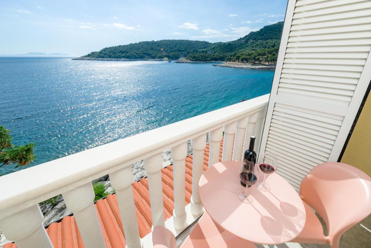 Luxury Bellavista Amazing Sea Holidays With Private Beach & Parking Milna  Exteriér fotografie