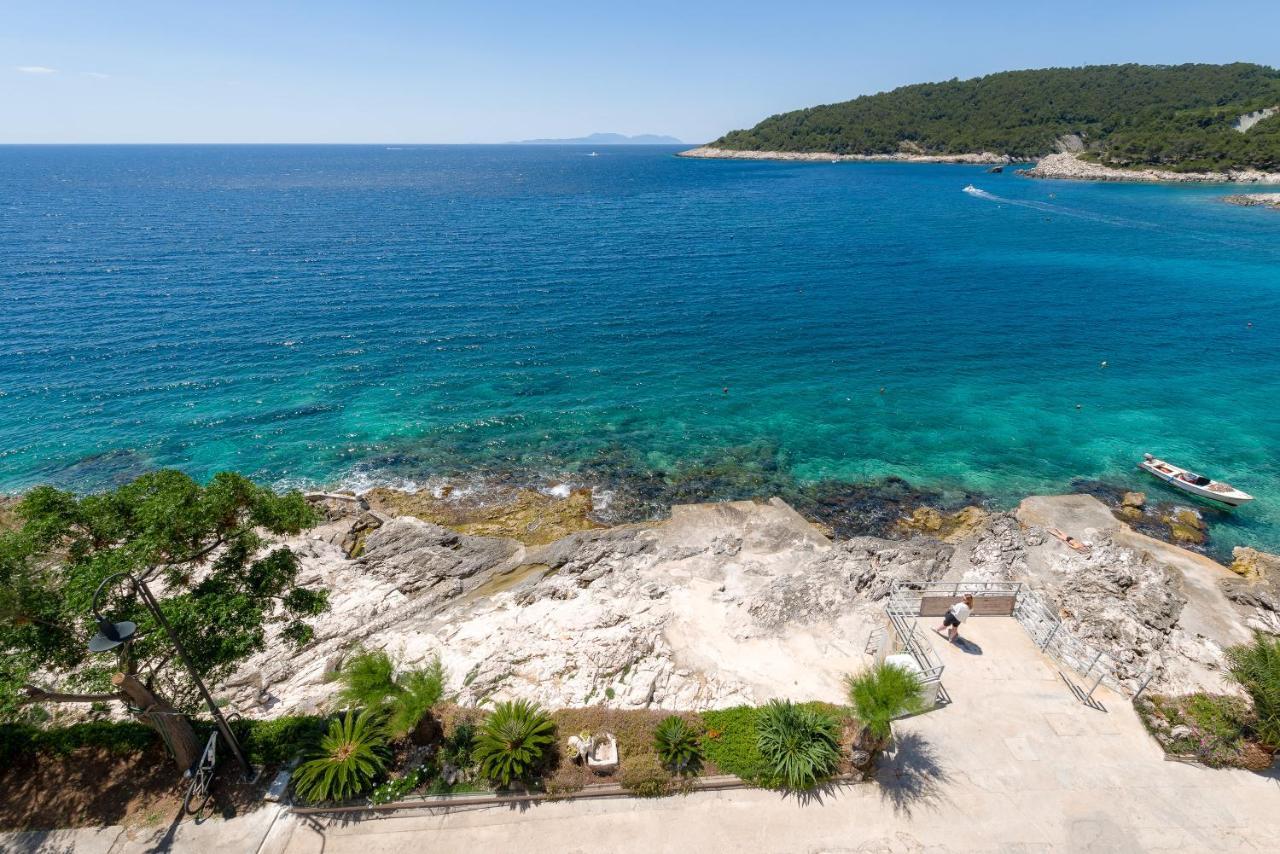 Luxury Bellavista Amazing Sea Holidays With Private Beach & Parking Milna  Exteriér fotografie