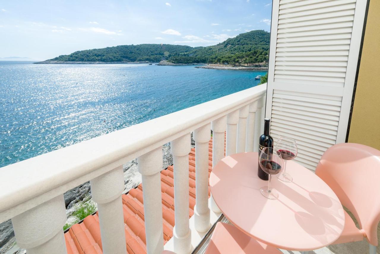 Luxury Bellavista Amazing Sea Holidays With Private Beach & Parking Milna  Exteriér fotografie