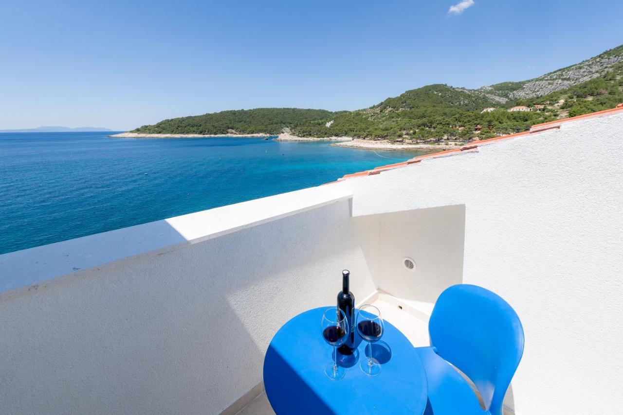 Luxury Bellavista Amazing Sea Holidays With Private Beach & Parking Milna  Exteriér fotografie