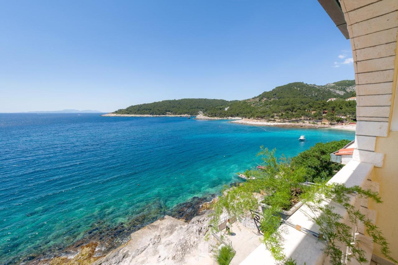 Luxury Bellavista Amazing Sea Holidays With Private Beach & Parking Milna  Exteriér fotografie
