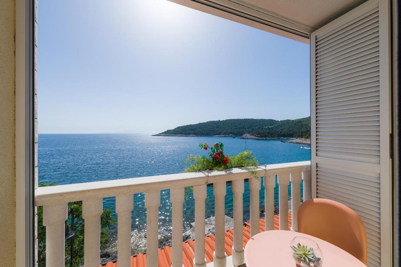 Luxury Bellavista Amazing Sea Holidays With Private Beach & Parking Milna  Exteriér fotografie